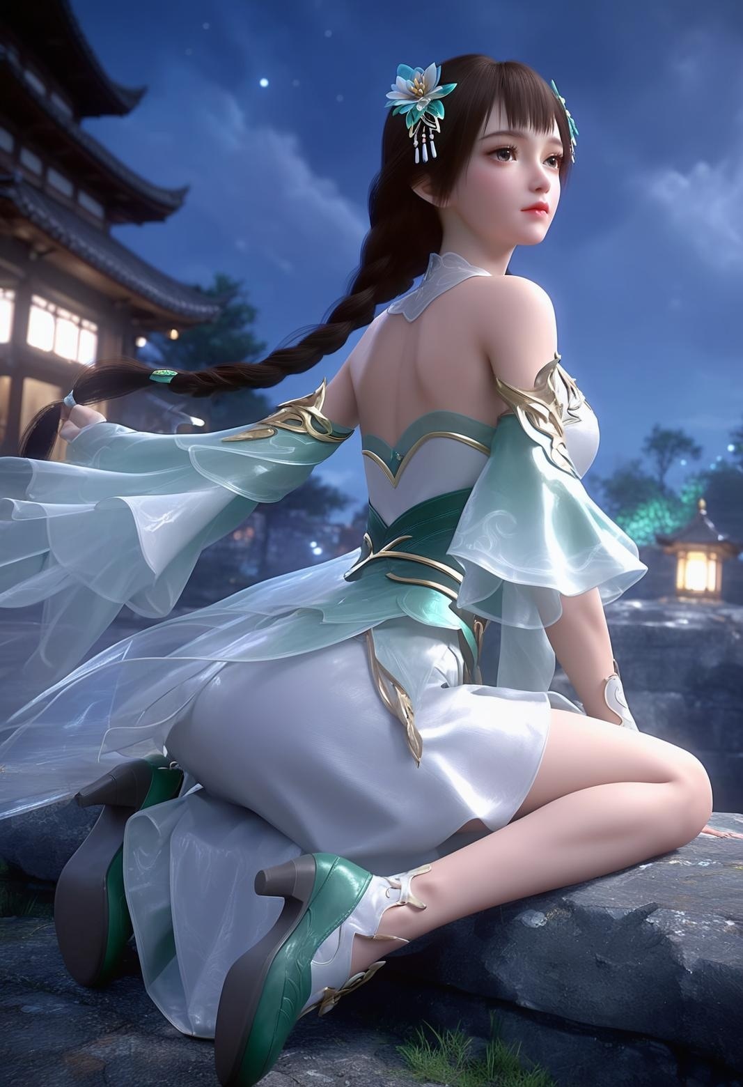 完美世界麒麟女国漫壁纸缩略图1